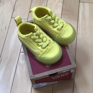 Excellent new unisex baby Old Skool Elas Vans sneakers - yellow - 3 - w box